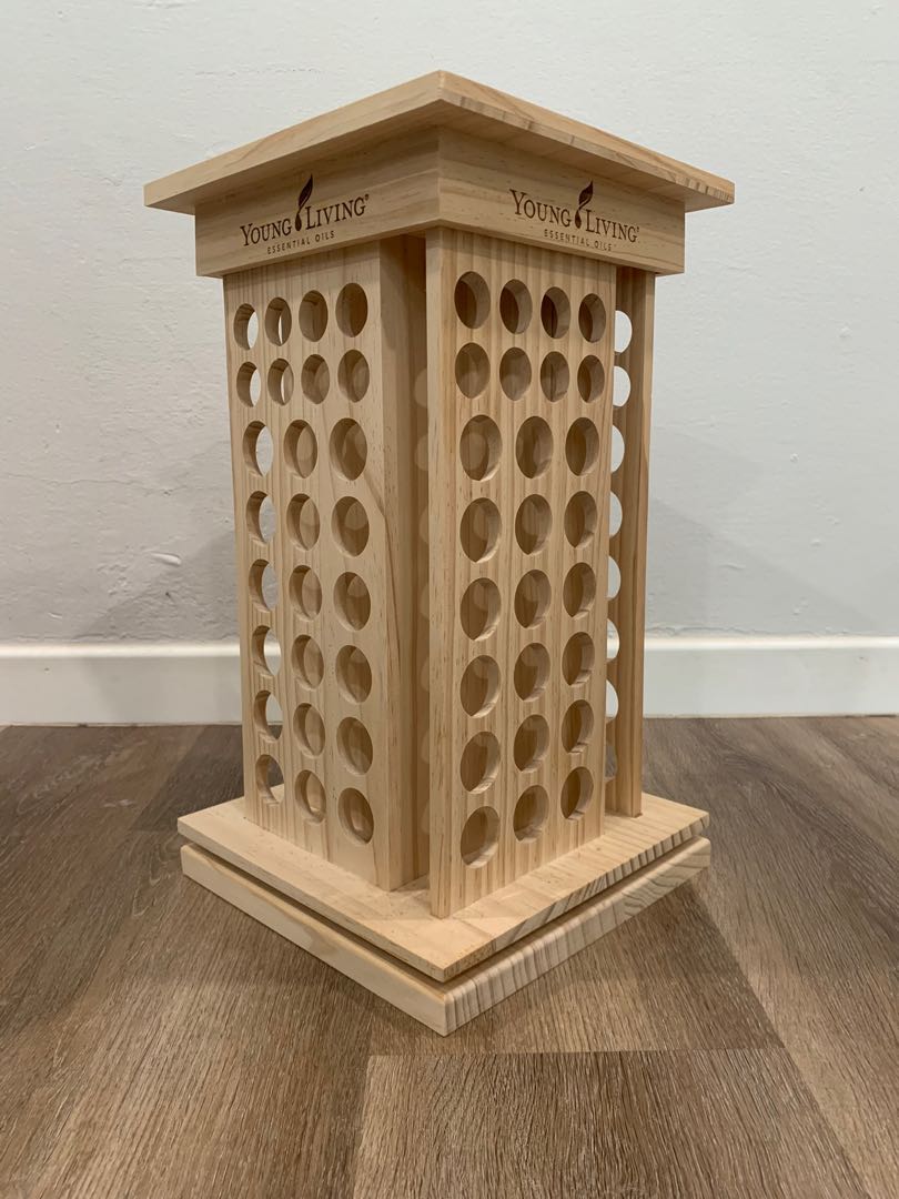 Pine wood Tower Rack Essential Oil YL, Furniture & Home Living