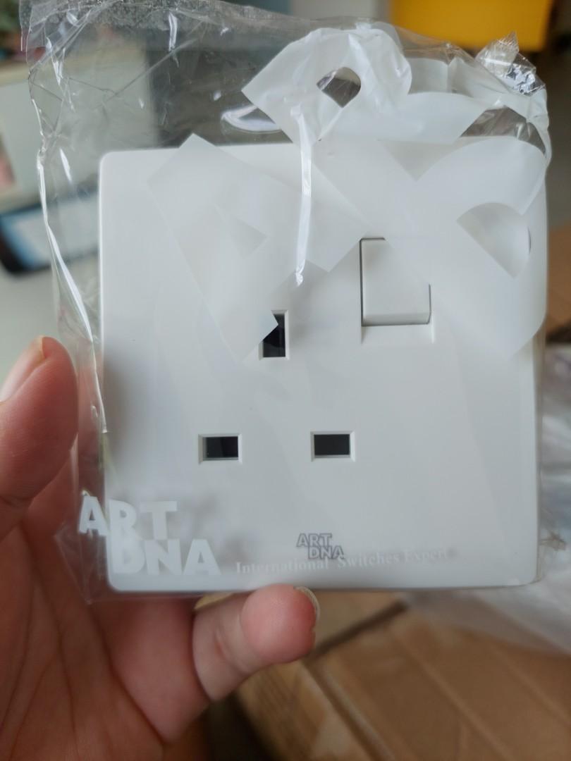 Power socket (Category: Electrical, Adaptors & Sockets) located in Singapore. Submitted by april_1130 (Listing ID 1157142052, Image 1). Description: white power sockets each at $10, 4 available, due to buy more for house.