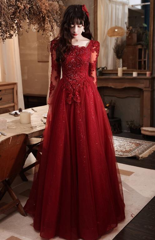 Red maxi formal dress new arrivals