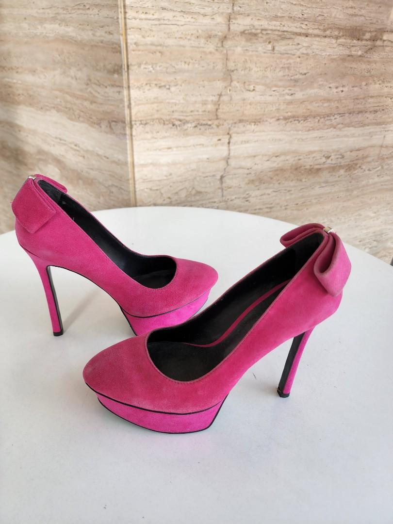 Preloved Pedro Fushia Heels, Fesyen 