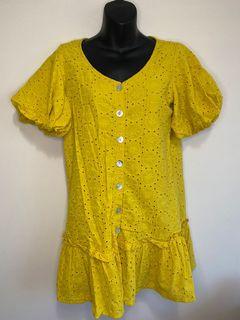 Puffed Sleeves Dress