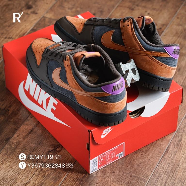 R'選物8.5/9.5 Nike SB Dunk Low Retro PRM Cider 灰黑橙咖啡紫麂皮