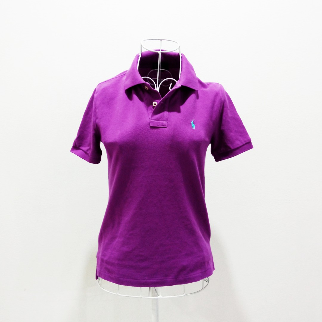 Womens purple ralph lauren polo shirt sales