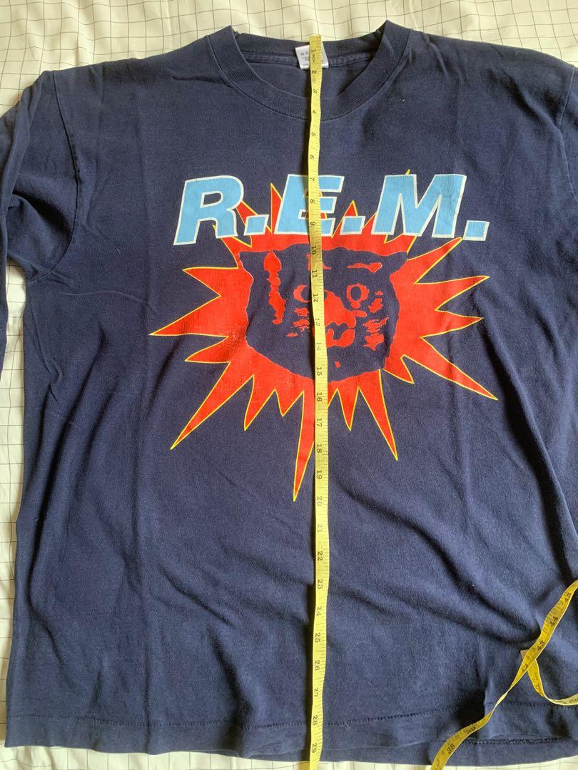Rare vintage 90s R.E.M Monster navy long sleeve FOTL tag USA t-shirt tee  Alternative band