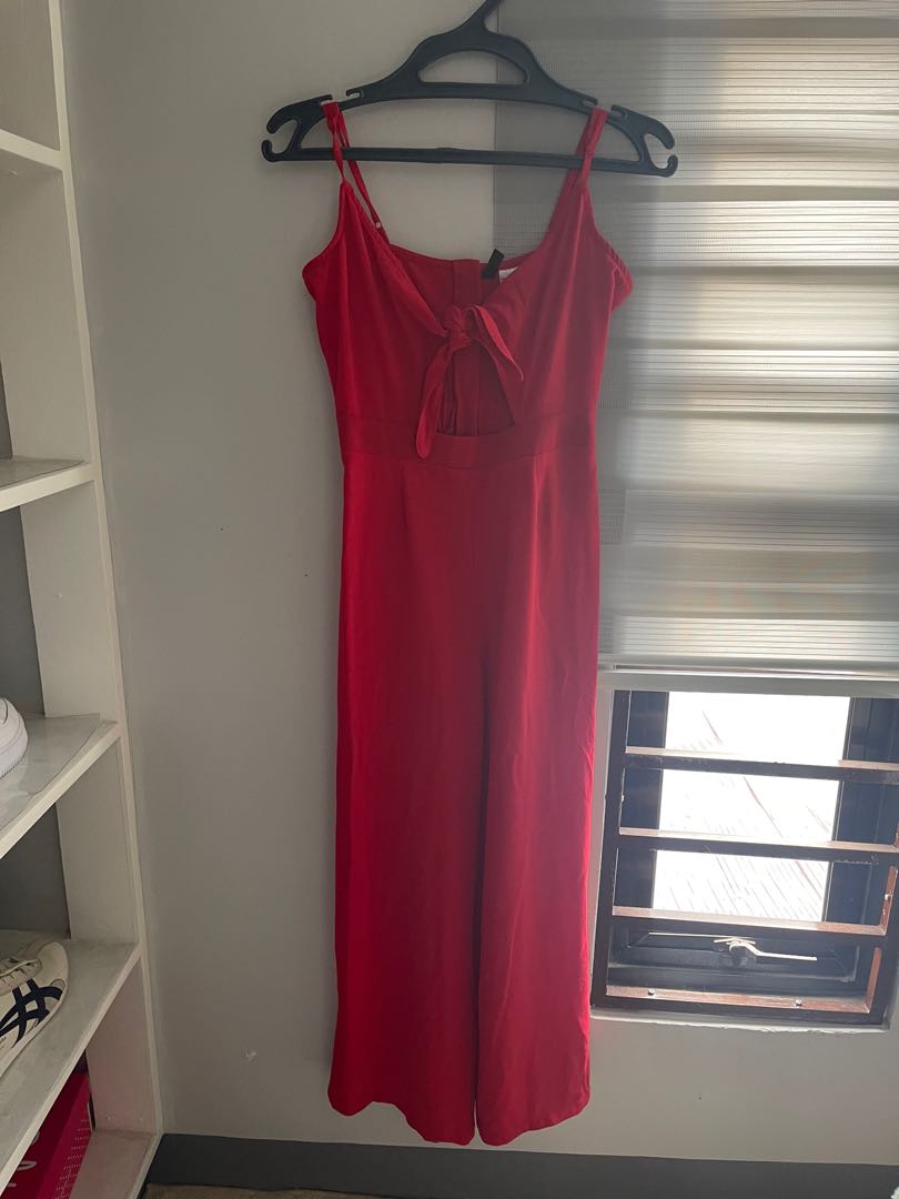 Red summer jumpsuit, Women's Fashion
