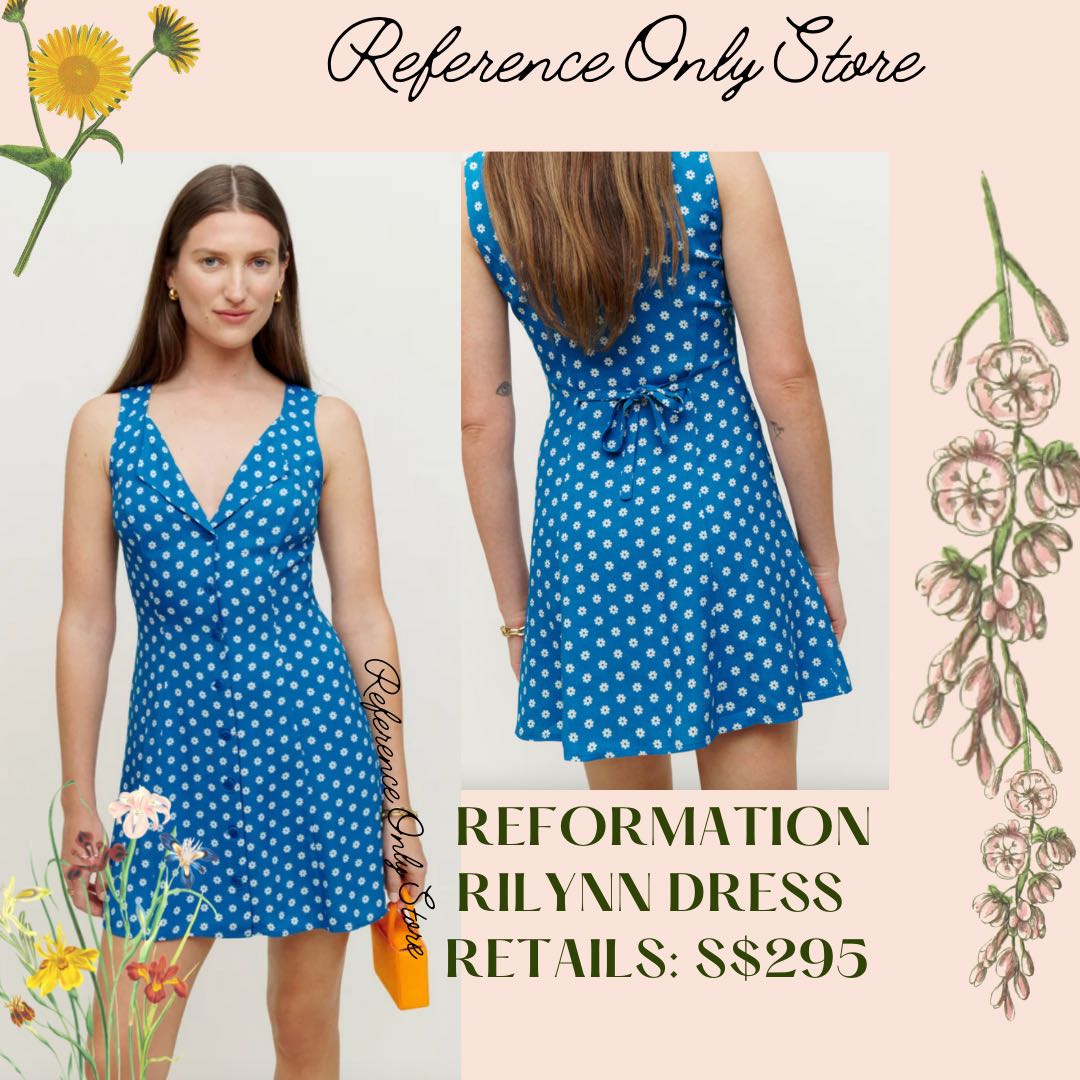 Reformation Rilynn Mini Dress in Blue ...