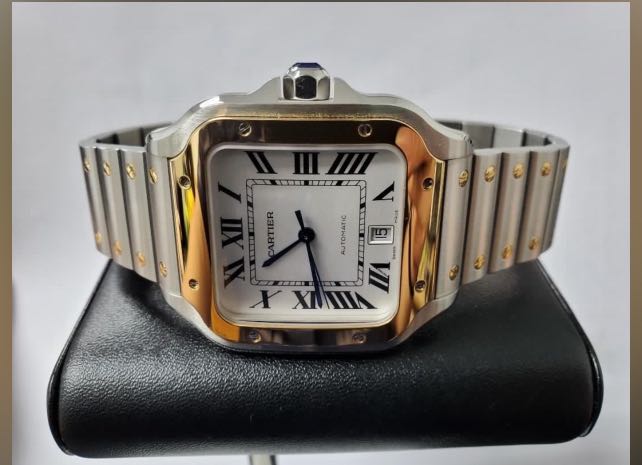 Cartier santos two discount tone