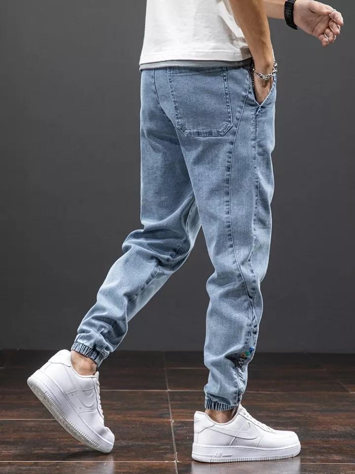 Mens denim jogger jeans top