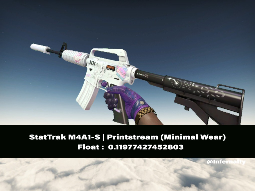 StatTrak M4A1S Printstream MW CSGO SKINS KNIVES, Video Gaming, Gaming