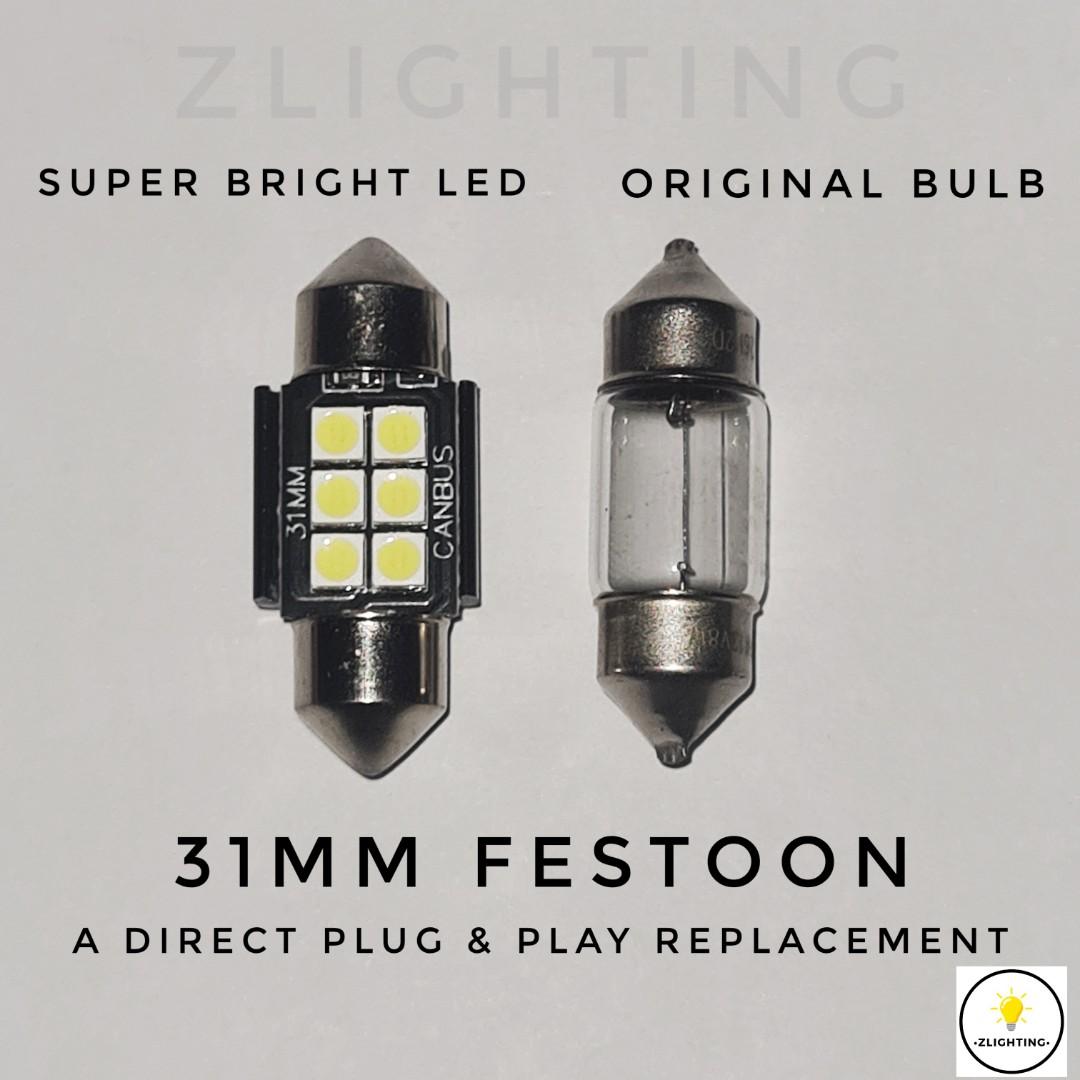 SUPER BRIGHT WHITE 31mm FESTOON LED Bulb (3030)