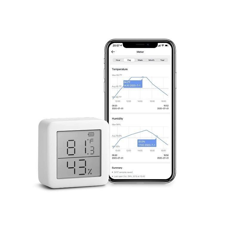 SONOFF Zigbee Smart Indoor Temperature Humidity Sensor,Zigbee Hygrometer  Thermometer Works with Alexa Google Home Smartthings IFTTT