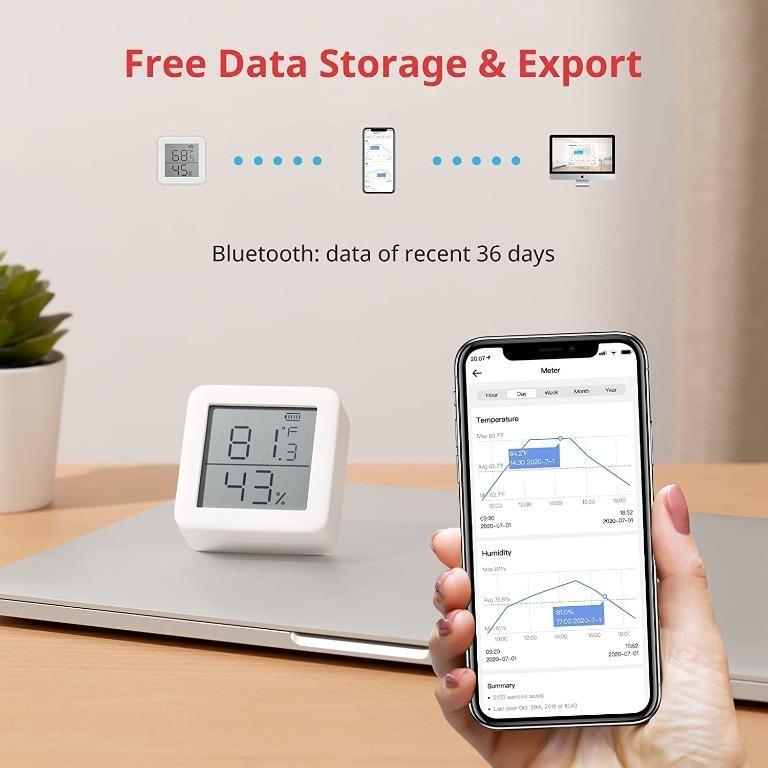 SONOFF Zigbee Smart Indoor Temperature Humidity Sensor,Zigbee Hygrometer  Thermometer Works with Alexa Google Home Smartthings IFTTT