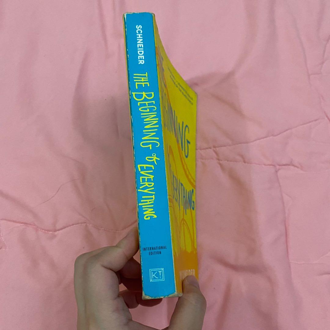 The Beginning of Everything by Robyn Schneider (Category: Storybooks) located in Mandaluyong City. Submitted by karizzmaph (Listing ID 1157208933, Image 2). Description: 📖 The Beginning of Everything by Robyn Schneider (PB, VGUC with few brown spots).