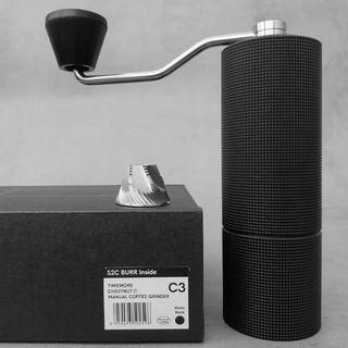 Timemore Chestnut C3 (2022) Hand Coffee Grinder Stainless Steel S2C Burr for Pourover Drip Moka Pot Cold Brew