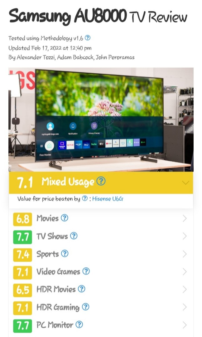 UA75AU8000 75" CRYSTAL UHD 4K SMART TV 75AU8000, TV & Home Appliances ...