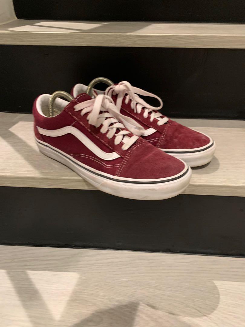Vans bordeaux store rood platform