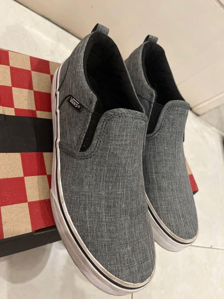 Sepatu Vans Womens Slip On Vans Grey Classic Slip-On
