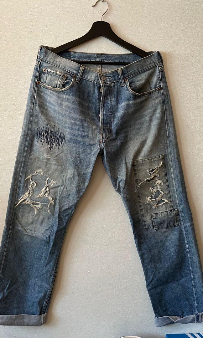 Vintage Levi’s 501 Destroyed Jeans, Men's Fashion, Bottoms, Jeans on ...