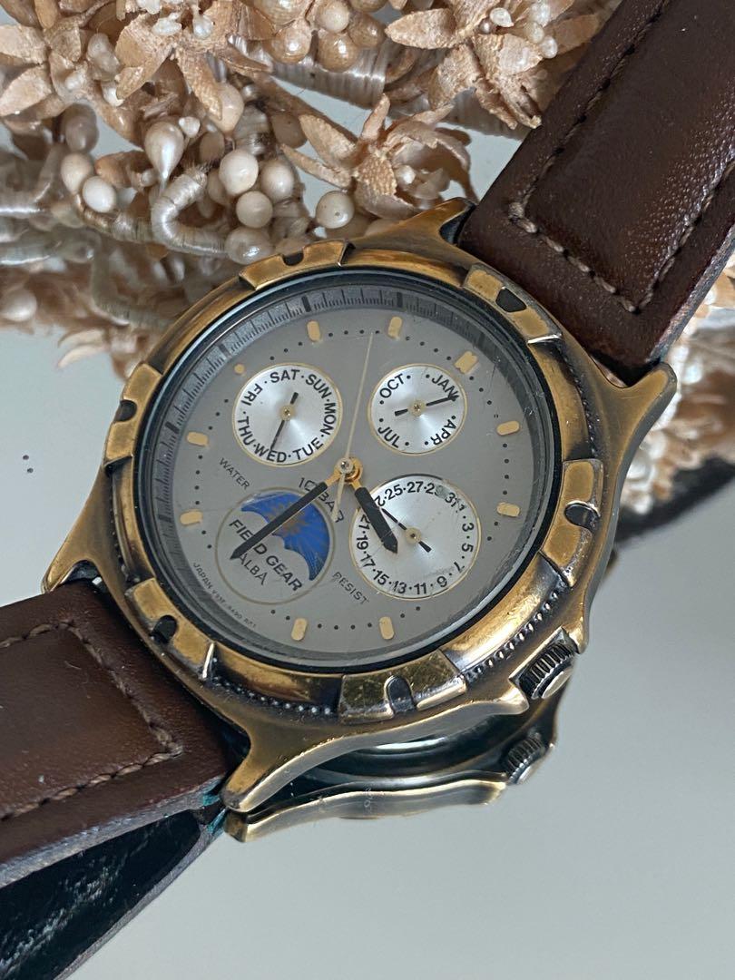 Vintage Seiko Alba Field Gear 10 Bar watch, Men's Fashion, Watches