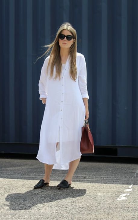 Zara oversized white shirt, Fesyen 