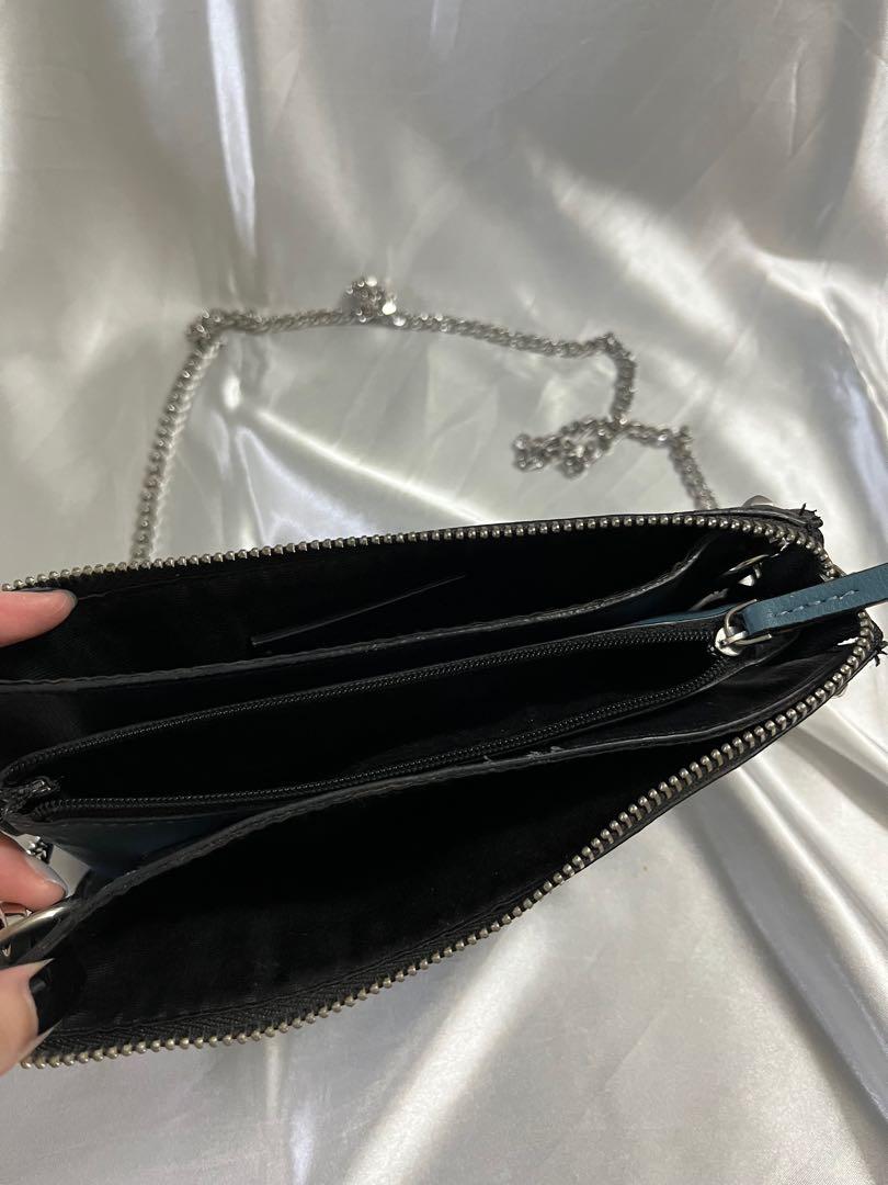 zara black bag with silver studs