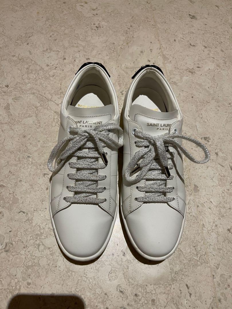 Saint laurent glitter lips sneakers best sale