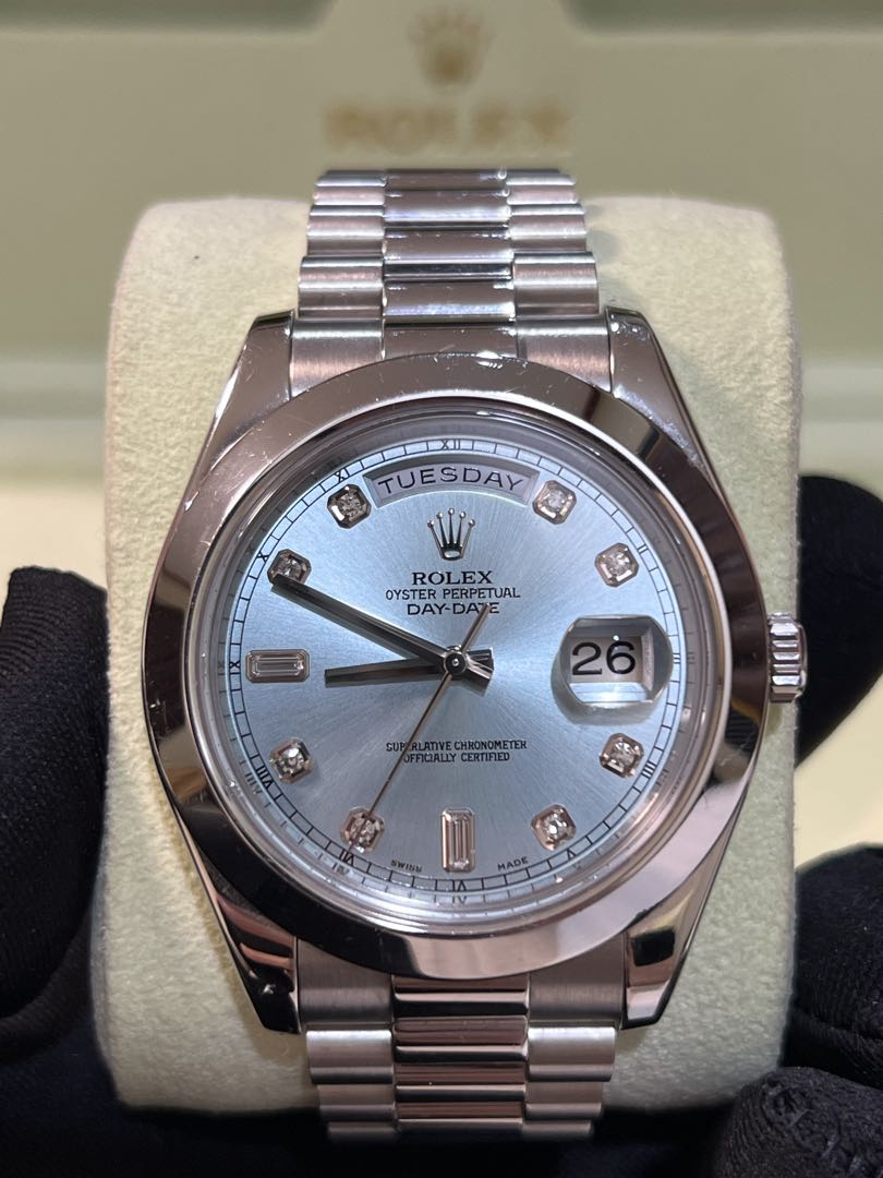 2013 Rolex Day-Date II Platinum, Luxury 
