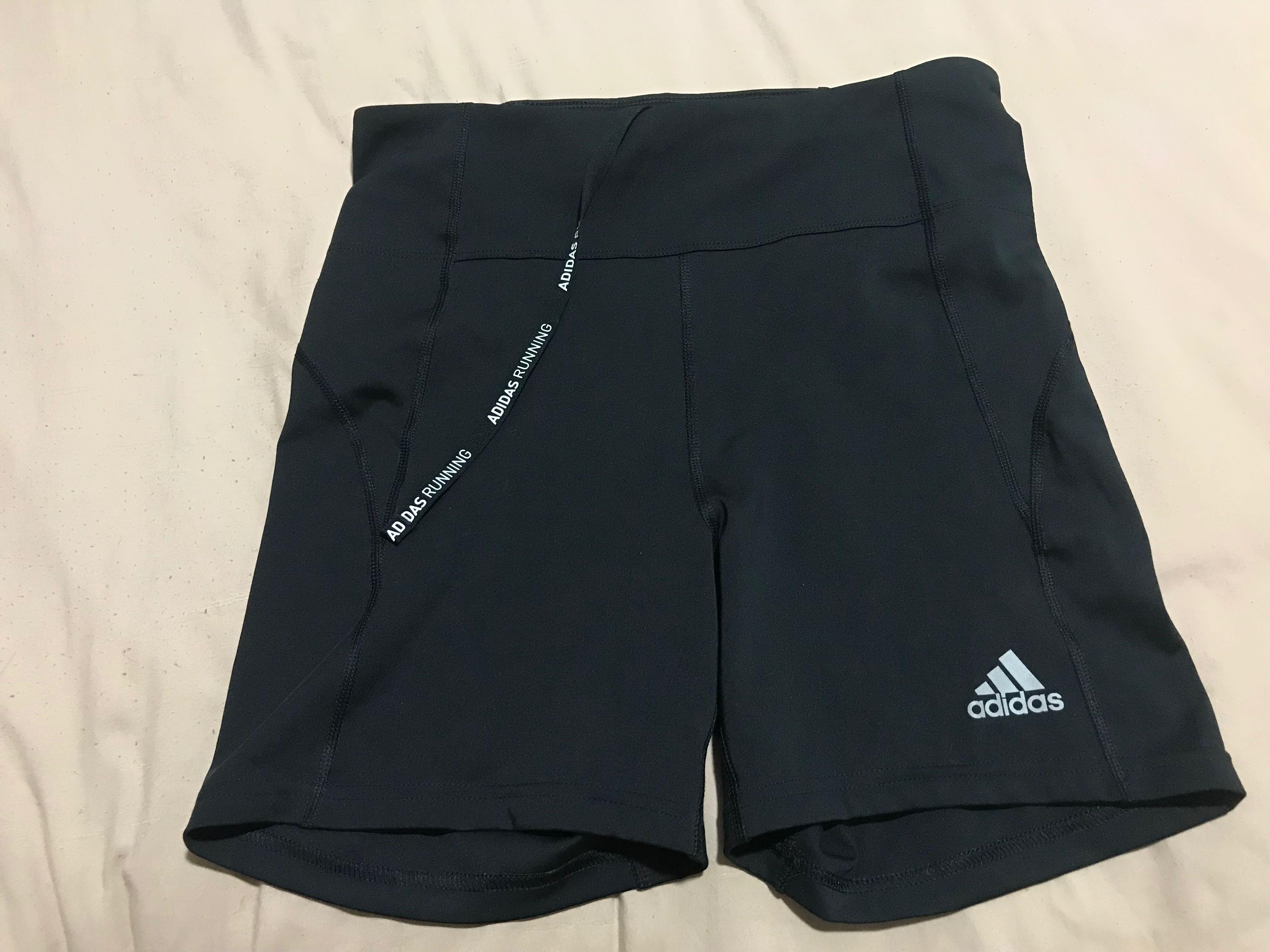 Adidas highwaist running shorts (Category: Activewear) located in Quezon City. Submitted by raphavilla (Listing ID 1157407466, Image 1). Description: Almost brand new Used once Measurements in photos Bought from adidas site.