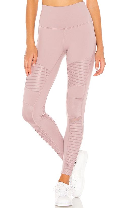 Alo yoga moto pants XS pink, Men's Fashion, Activewear on Carousell