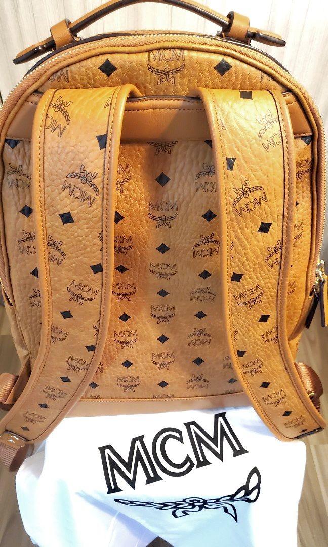 Authentic MCM Stark Backpack in Visetos Inc. Receipt