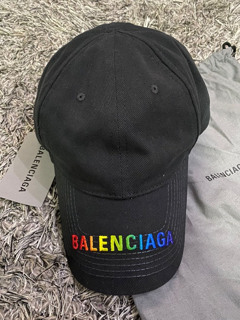 Balenciaga cap rainbow top
