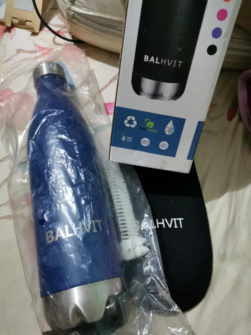 Balhvit BPA Free Stainless Steel Vacuum Insulated Water Bottle Double Wall Hot Cold Sports Drinks Bottle