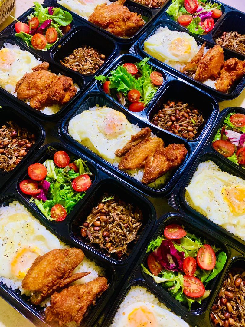 Bento Set Nasi Lemak Salad Food And Drinks Local Eats On Carousell 