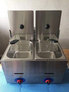 Deep Fryer for Sale BIG Gas Double Deep Fryers Imported Heavy Duty Commercial Industrial Mall Type