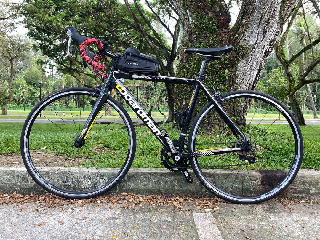 Boardman carbon road bike black and yellow sales