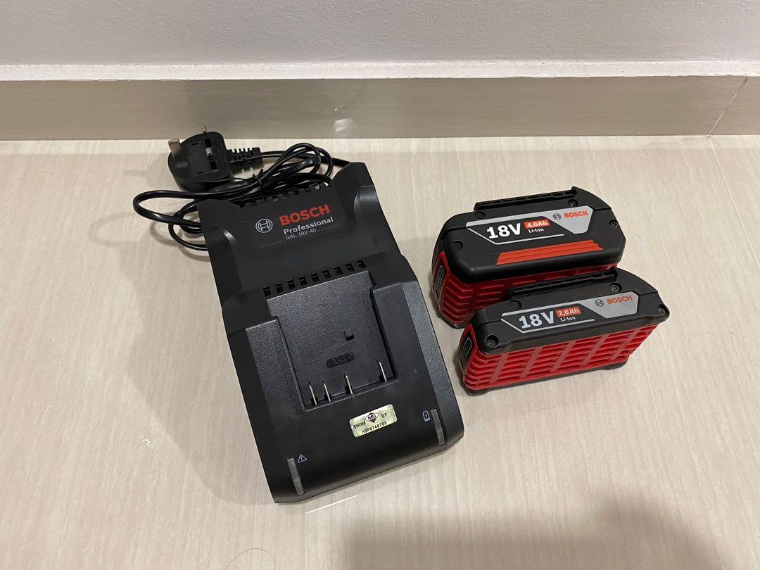 Bosch 18V battery \u0026 GAL18V-40 charger 