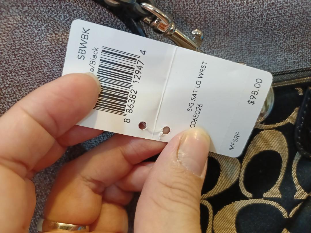 Authentic coach price tag new arrivals