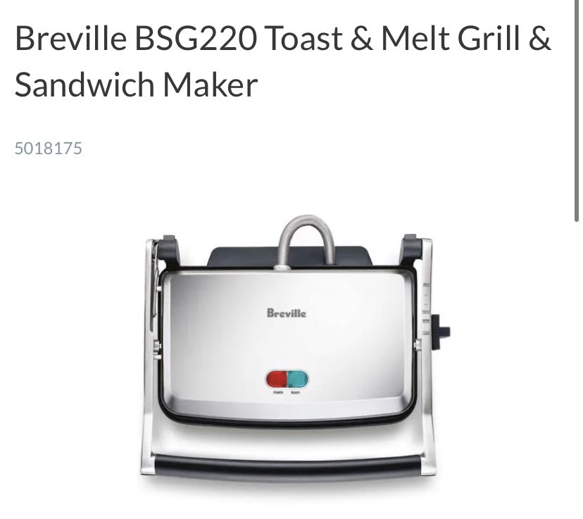 Breville BSG200 toast \u0026 melt sandwich 