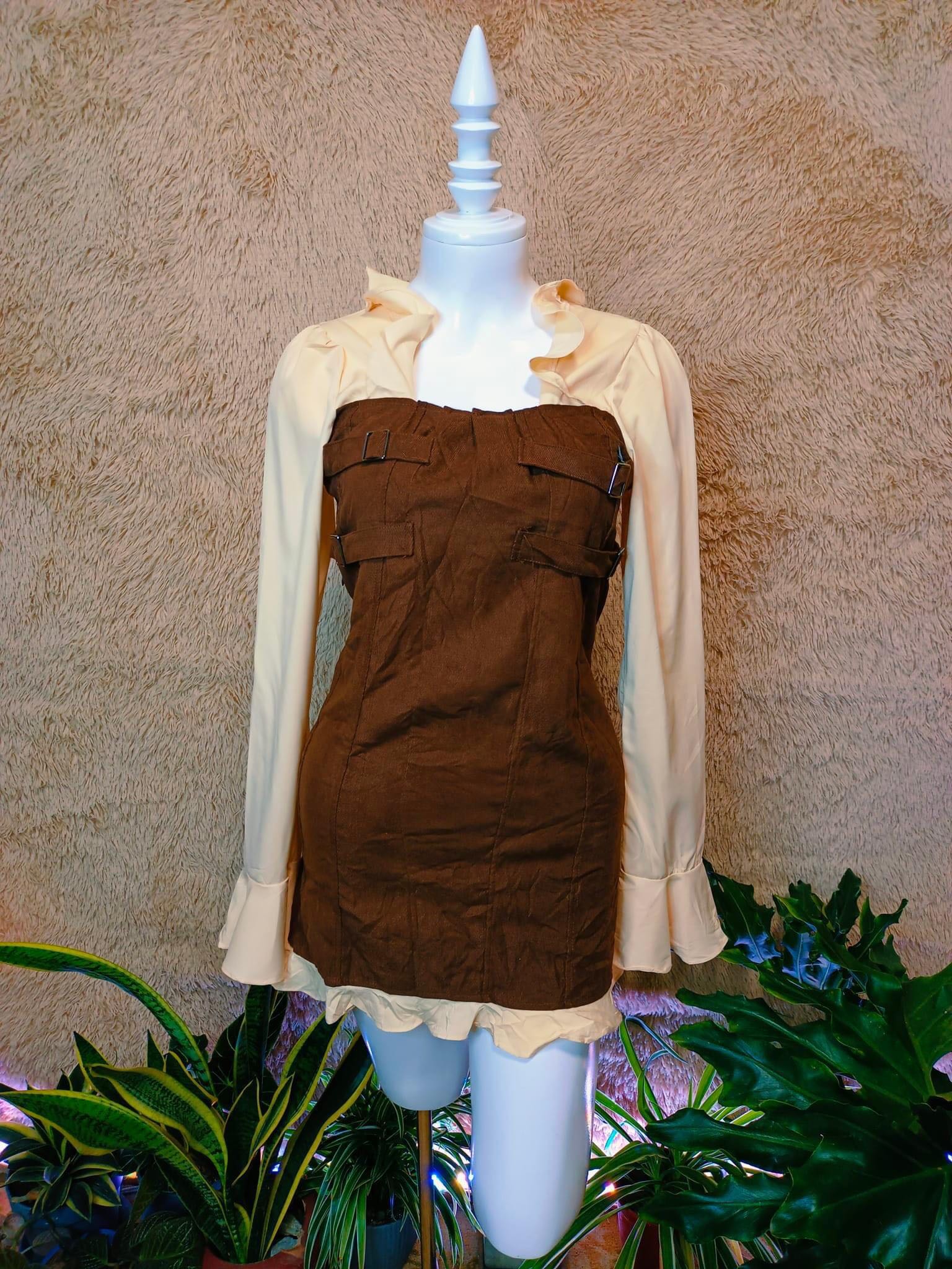 Brown denim dress, Women's Fashion, Dresses & Sets, Dresses on Carousell