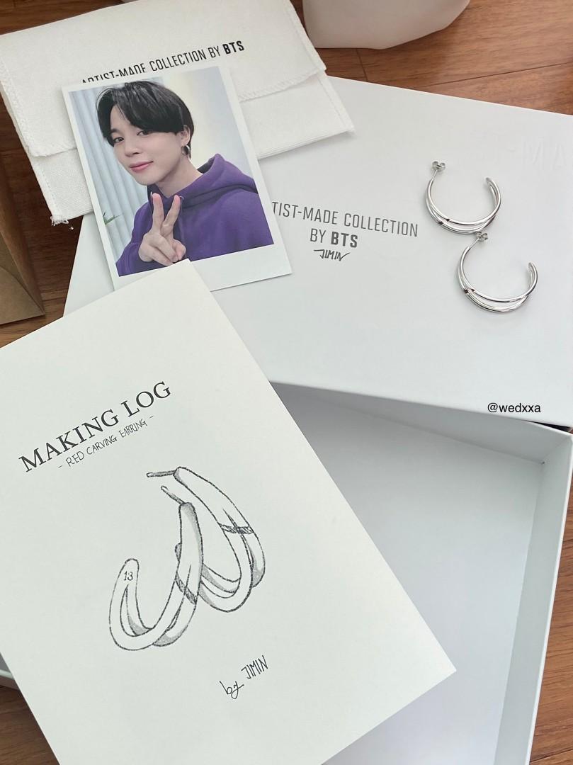 BTS JIMIN RED CARVING EARRING 即日発送します