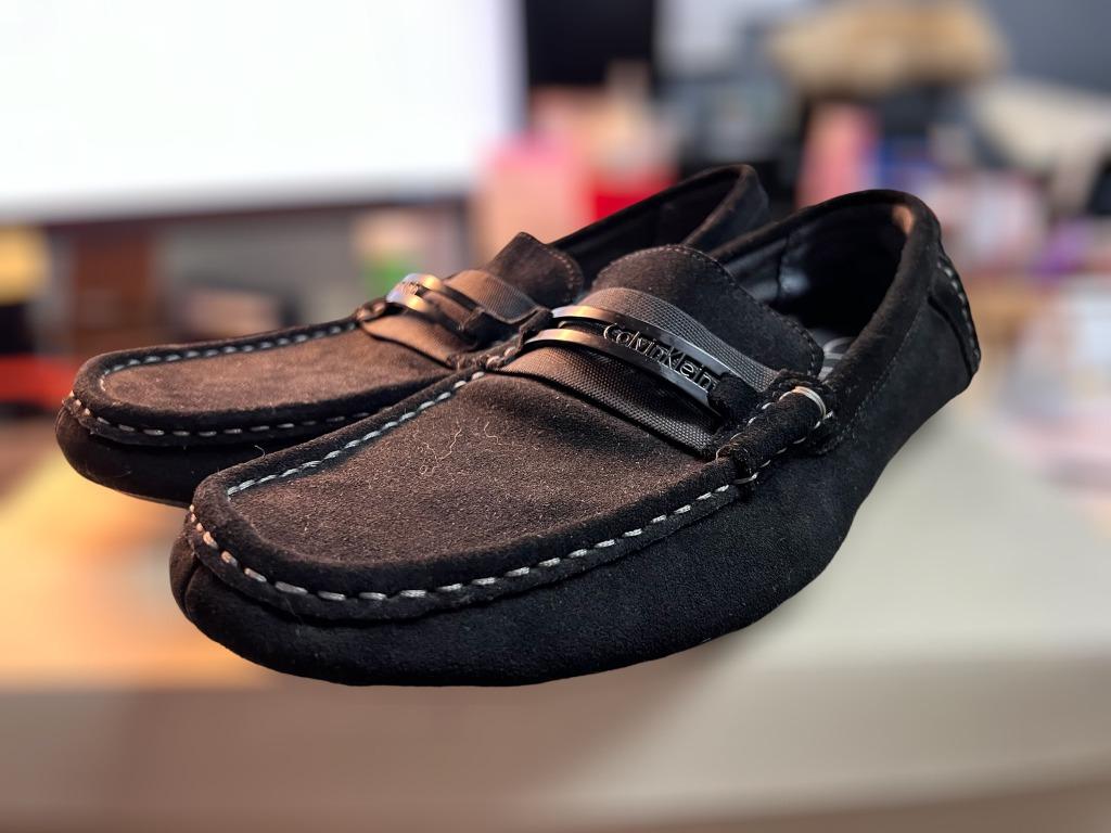 Calvin klein mens suede loafers clearance