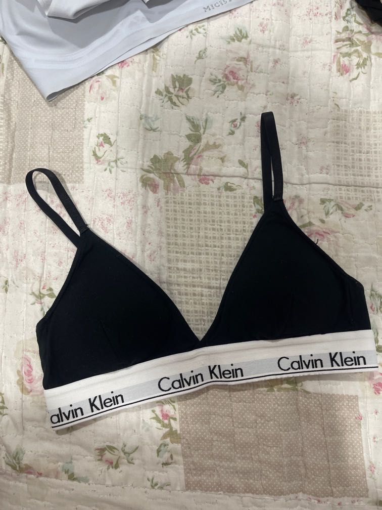 Calvin Klein Modern cotton lightly lined triangle bralette