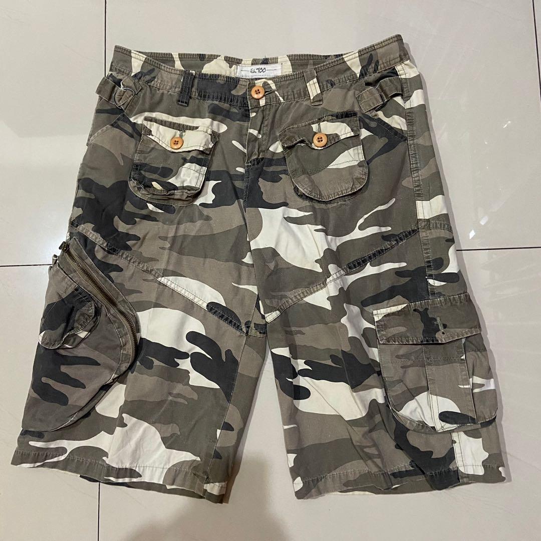 Celana Cargo Short Pants Army, Fesyen 