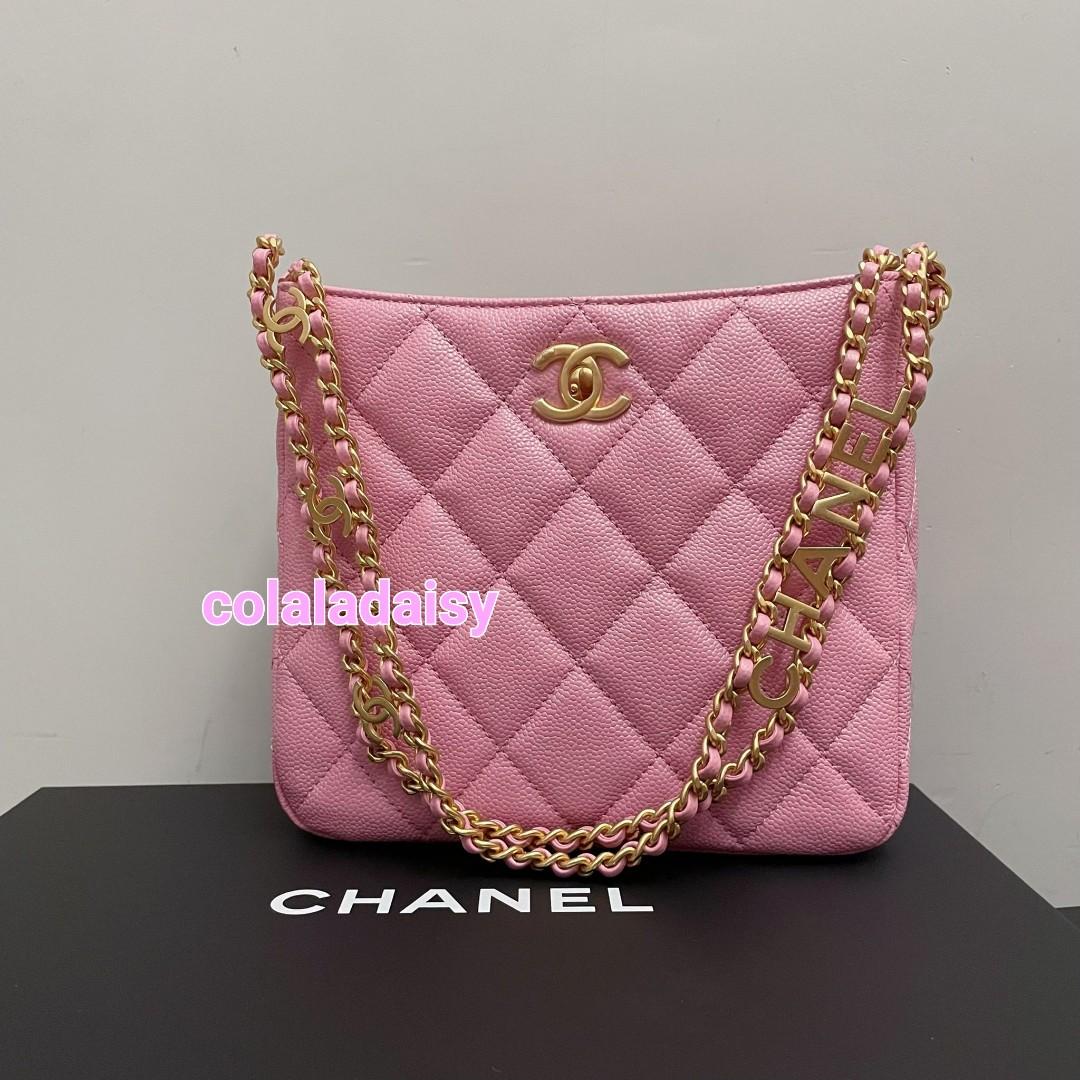 Chanel 22S small Hobo bag Pink 粉紅色腋下包, 名牌, 手袋及銀包- Carousell
