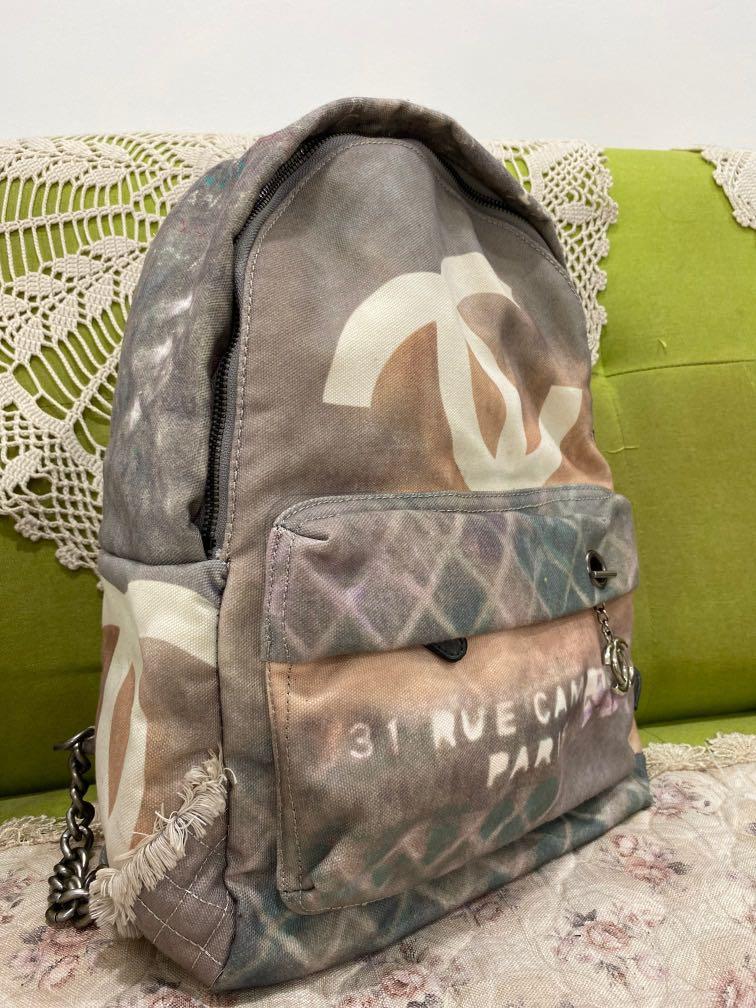 Chanel Canvas Graffiti Backpack, Luxury, Bags & Wallets on Carousell