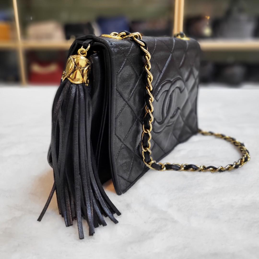 Chanel Vintage Flap with Tassle, Luxury, Bags & Wallets on Carousell