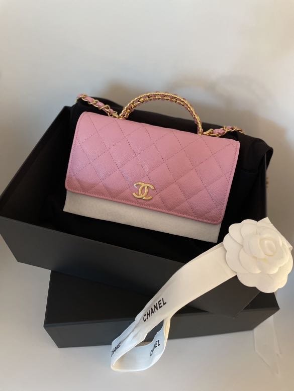 Chanel WOC SS22 with top handle, Luxury, Bags & Wallets on Carousell