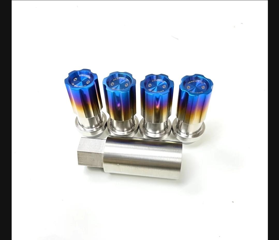 Chasing J's Titanium Lug Nuts Evo X / Evo 10 M12x1.5, Car Accessories