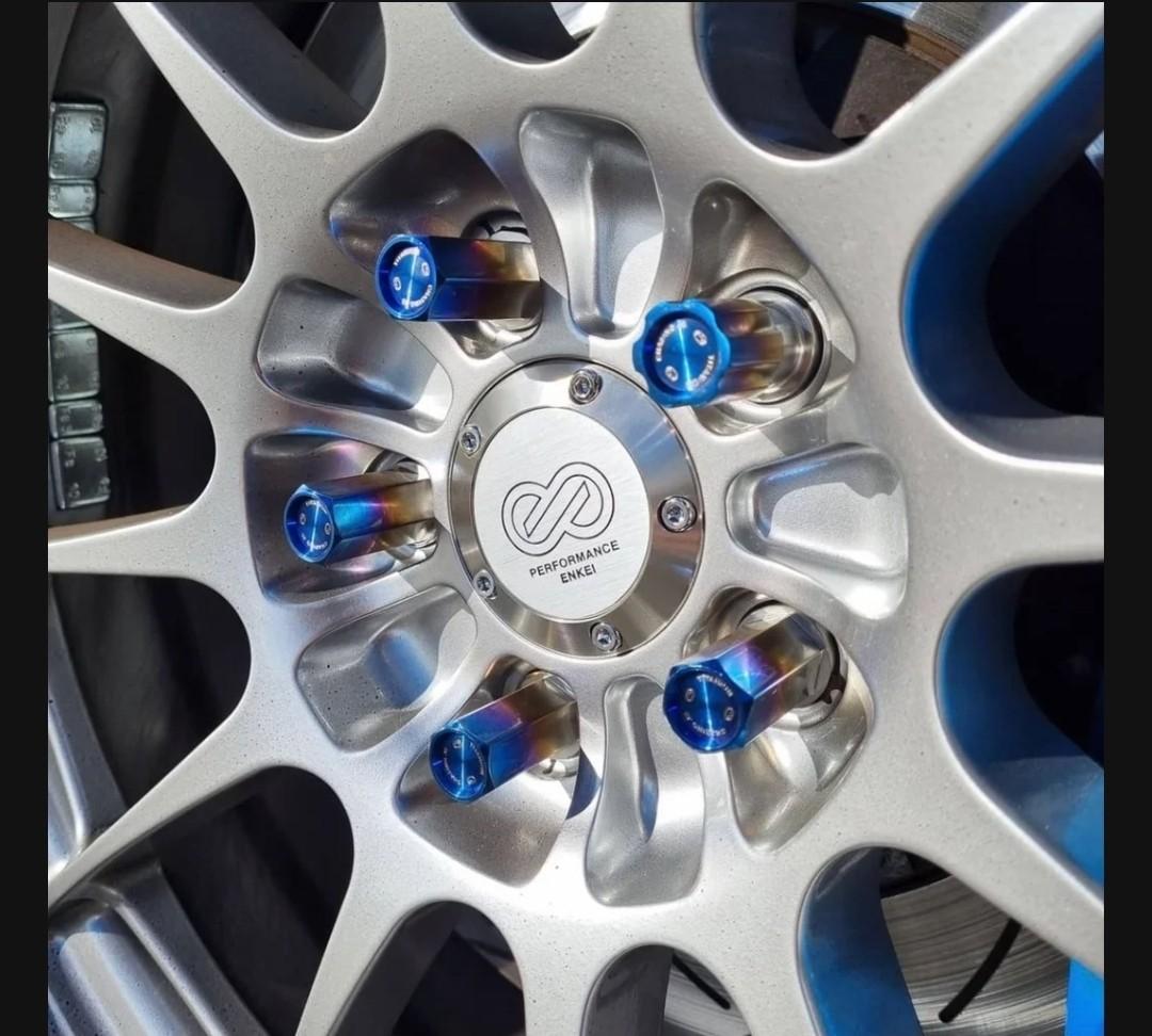 Chasing J's Titanium Lug Nuts Evo X / Evo 10 M12x1.5, Car Accessories