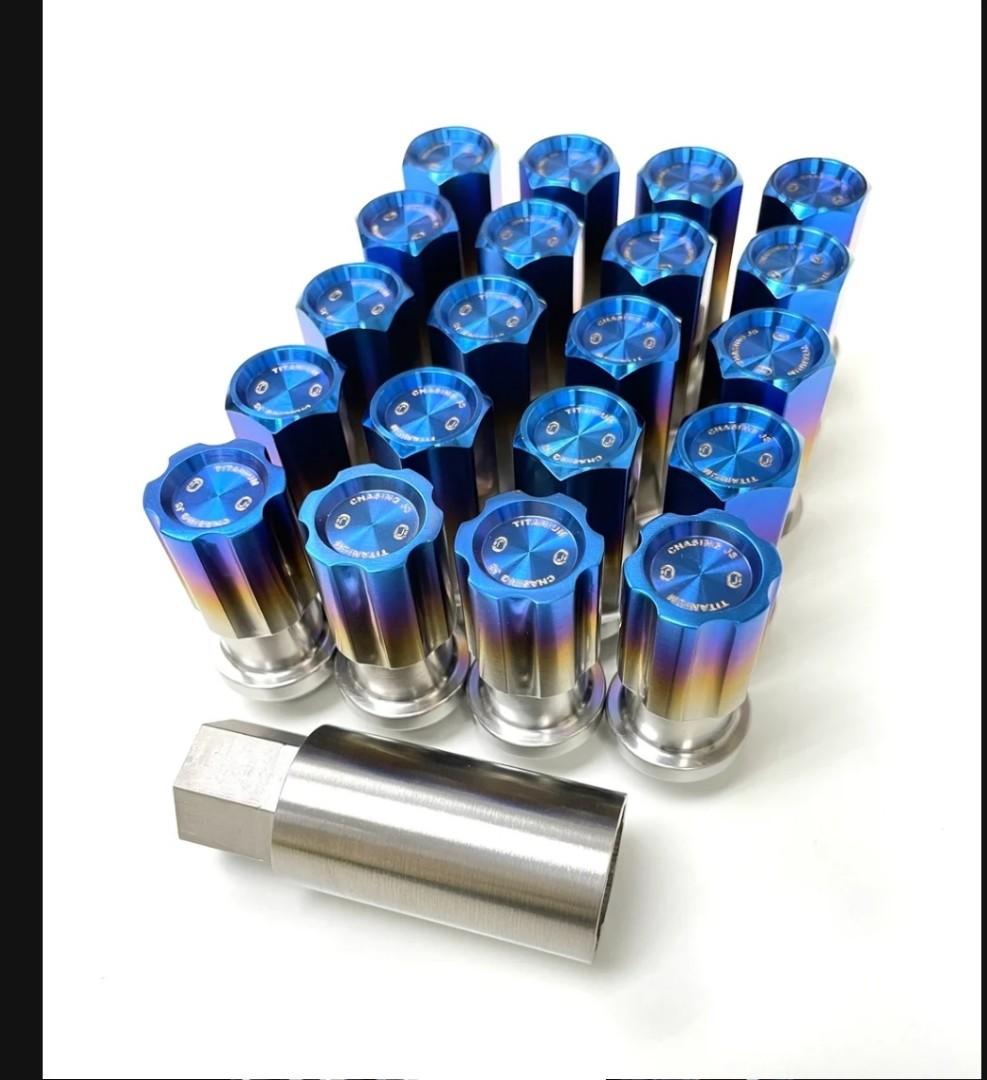 Chasing J's Titanium Lug Nuts Evo X / Evo 10 M12x1.5, Car Accessories